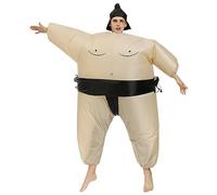 Irfora Costume de Lutteur de Sumo Gonflable, Imperméable, Léger, Réutilisable, Amusant pour la Performance, Tenue Confortable pour S'amuser à L'intérieur et à L'extérieur à la (Enfants (pour 120-140