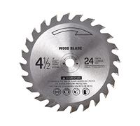 Irfora Disque à tronçonner 115 mm x 10 mm Lame de scie circulaire en acier allié 24 dents Scie de finition en carbure de tungstène TCT pour le travail du bois, coupe du bois 1-1/4" (32 mm)