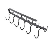 Irfora Double Row Iron Kitchen Utensil Holder for Storage (Black) | Forte capacité portante, s\'adapte aux portes de 2,5 cm d\'épaisseur, parfait pour les restaurants