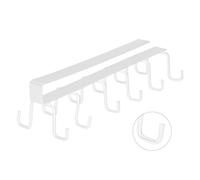Irfora Double Row Iron Kitchen Utensil Holder for Storage (White) | Forte capacité portante, s\'adapte aux portes de 2,5 cm d\'épaisseur, parfait pour les restaurants