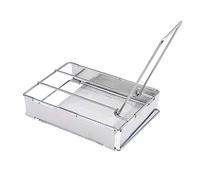 Irfora Grille-Pain - Grille Pliable en Acier Inoxydable pour Camping et Pique-Nique