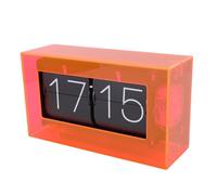 Irfora Horloge Rabattable Rétro Alimentée par Batterie, Décoration de Bureau pour Style Rétro pour Lieux Commerciaux 8,1 X 4,6 X 2,8 Pouces (Orange Vif)