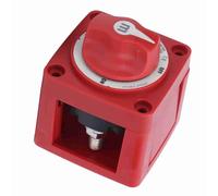 Irfora Interrupteur de Batterie étanche, Interrupteur Marche-arrêt 6006 à Circuit Unique pour Bateau Marin DC 12-48 V, Matériau ABS + Cuivre, Rouge