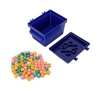 Irfora Jeu de Dés Colorés pour 2 à 4 Joueurs, Ensemble Compact de 75 Pièces, Plastique Léger pour Le Plaisir des Voyages