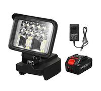 Irfora Lampe de travail LED de 3 pouces pour batteries au lithium 21 V, éclairage extérieur super lumineux, lumière rotative à 120 degrés, lampe de poche portable pour camping, randonnée, urgence
