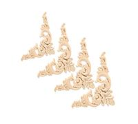 Irfora Lot de 4 Appliques pour Meubles en Bois, Motifs Floraux Classiques et élégants, Facilement Teints, Collés sur les Murs, les Portes, les Meubles, les Armoires, les Fenêtres, les (12 * 12)