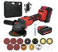 Irfora Meuleuse d'angle sans fil 21 V, 9000 tr/min, outils de ponçage sans balais avec batterie de 4,0 Ah et chargeur, poignée supplémentaire réglable pour couper, poncer, polir et rouiller