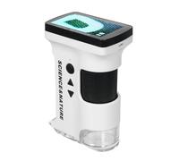 Irfora Microscope portatif à main pour enfants, microscope HD 6 x ~ 80 x, capture des vidéos et des photos, microscope numérique de poche rechargeable, écran de 2,7 pouces avec lumière blanche et