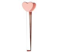 Irfora Mini Pinces en Silicone, Pinces de Glace en Acier Inoxydable de qualité Aliment (Forme de coeur rose)