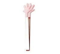 Irfora Mini Pinces en Silicone, Pinces de Glace en Acier Inoxydable de qualité Aliment (Forme de paume rose)