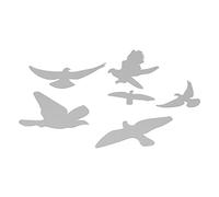 Irfora Miroir de Forme D'oiseau Sticker Sticker DIY DIY pour le Salon Décoration de la Chambre, Miroir Réfléchissant Décoration Intérieure Amovible avec Matériau Plastique (Argent)