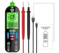 Irfora Multimètre numérique portable, stylo de test électrique, résistance professionnelle, testeur de diode, détecteur de fil en direct avec arrêt automatique et fonction lampe de poche