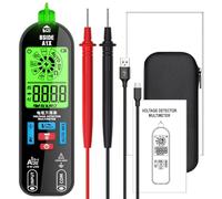 Irfora Multimètre numérique portable, stylo de test électrique, résistance professionnelle, testeur de diode, détecteur de fil en direct avec arrêt automatique et fonction lampe de poche
