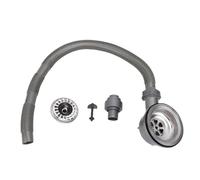 Irfora Passoire D'évier avec Adaptateur de Tuyau | Acier inoxydable 304 durable, Antirouille, Compatibilité d\'ouverture de 90 à 100 mm, Comprend un bouchon