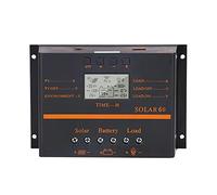 Irfora Régulateur de charge solaire PWM 40 A 12 V/24 V - Panneau solaire LCD auto-adaptable - Régulateur de charge de batterie avec sortie USB 5 V - Compensation de température - Plusieurs fonctions