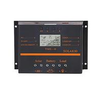 Irfora Régulateur de charge solaire PWM 80 A 12 V/24 V - Panneau solaire LCD auto-adaptable - Régulateur de charge de batterie avec sortie USB 5 V - Compensation de température - Plusieurs fonctions