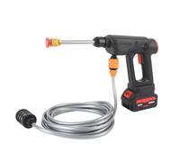 Irfora Rondeuse de Pression sans Fil 900psi, Nettoyeur Portable à Batterie avec des Piles 2pcs 21,8h, Une Buse de 6 en 1 pour Le Plancher de Voiture, Léger et Facile à Transporter (Bouchon UE)