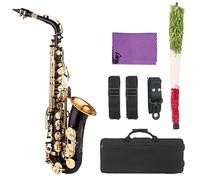 Irfora Saxophone Alto Mib en Laiton avec Finition Noire Exquise, pour
