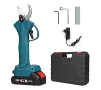 Irfora Sécateur électrique portatif à batterie 21 V avec sac de transport, batterie au lithium rechargeable de 2000 mAh et chargeur, sécateur, sécateur, diamètre de coupe maximal de 30 mm