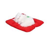 Irfora Simulation de Chaton Endormi, Jouet Interactif, Faux Chat avec Ronronnement, pour Personnes âgées et Enfants, Jouet en Peluche (Charbon Actif Tout Chat Blanc)