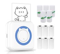Irfora Stampante fotografica Tutto in UNO Stampante portative multifunzione Mini stampante istantanea Wireless Supporto connessione BT per Smartphone Con 6 rotoli di Carta termica e 5 rotoli di Carta