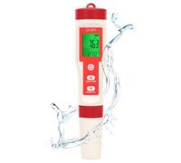 Irfora Stylo de test de qualité de l'eau 5 en 1, chlore, pH, ORP, H2, testeur de température, testeur de qualité de l'eau marine multifonction pour eau potable, aquarium, aquaculture, piscine