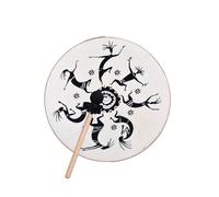 Irfora Tambour de la Main Chaman, Tambour de Tambour à Tambour à la Cuve à Vache, Tambour Sonore Vibrant pour Accompagner, Chanter, Danser des Performances (14 dans)