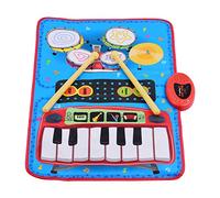 Irfora Tapis Musical 2-en-1 pour Enfants, Piano et Batterie Colorés 70 X