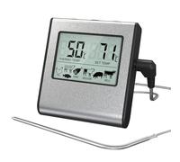 Irfora Thermomètre de cuisson numérique LCD avec capteur de température - Thermomètre de four numérique pour barbecue, fumoir, barbecue, cuisine, cuisine - Avec 7 préréglages