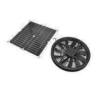 Irfora Ventilateur de Serre à énergie Solaire, Panneau Solaire étanche 100 W, Ventilateur D'extraction Rond avec Maille de Protection en Métal, Pousse L'air Chaud vers L'extérieur,