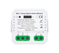 Irfora ZigBee Bouton poussoir Module d'interrupteur normal Appareil électroménager électrique 1 vitesse Module de commande d'interrupteur Téléphone portable APP Télécommande compatible avec la