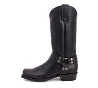IRGVJIFR Botte Cowboy Homme Bottes de cowboy western for hommes, bottes décontractées en cuir, chevalier for, bottines mi-mollet brodées rétro Botas Hombre Pour voyager(Black,41)
