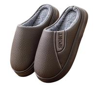 IRGVJIFR Chausson Hiver Pantoufles d'hiver en coton épais et chaud, doublées, grandes tailles for homme, confortables à la maison(Grey,40)