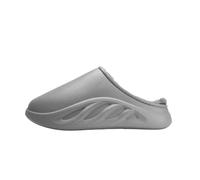 IRGVJIFR Chausson Hiver Pantoufles d'hiver en coton for hommes, chaudes et confortables à l'intérieur, semelle épaisse souple, antidérapantes courtes peluche(Grey,43)