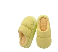 IRGVJIFR Chausson Hiver Pantoufles d'hiver en coton imperméables for femmes et hommes, mules moelleuses for couples, pantoufles d'intérieur douillettes(Green,40-41)