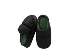 IRGVJIFR Chausson Hiver Pantoufles d'hiver en coton imperméables for femmes et hommes, mules moelleuses for couples, pantoufles d'intérieur douillettes(Black,38-39)