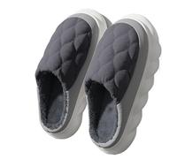 IRGVJIFR Chausson Hiver Pantoufles d'intérieur imperméables et chaudes for hommes, idéales for l'hiver la maison. Grandes tailles disponibles(Grey,44-45)