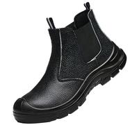 IRGVJIFR Chaussures de Travail Bottes de travail imperméables à embout d'acier for hommes, chaussures sécurité anti-perforation, indestructibles, anti-brûlure, bottes soudage(41)