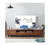 IRGVJIFR Housse de Protection pour TV Couverture anti-poussière for capot de télévision à Force élastique, tissu 32 75 pouces, Style chinois Simple et moderne Pour le salon(09,32-37 inch)