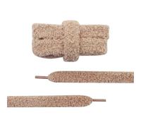 IRGVJIFR Lacets Lot de 2 paires de lacets plats en peluche de 15 mm de large, design épais et pelucheux, parfaits for les baskets décontractées for femmes(Light brown,70cm)