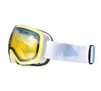 IRGVJIFR Lunette de Ski Lunettes de Ski Hommes Femmes Double Couches Anti-buée Grand Masque Lunettes Protection Hiver Neige Snowboard pour l'hiver(White Yellow)