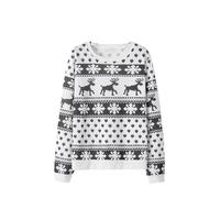 IRGVJIFR Pull Noël Pull d'automne et d'hiver imprimé cerf Noël col Rond Manches Longues(XX-Large)