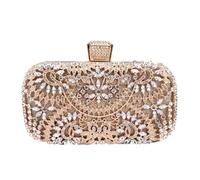 IRGVJIFR Sac de Soirée Fleur Pochette à motif tournesol en diamant - Sac de soirée polyvalent for femme, parfait for les banquets mariage et dîners(Gold)