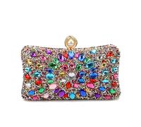 IRGVJIFR Sac de Soirée Pearl Bonbons mélange couleur pochette strass sacs de soirée fête diamants épaule chaîne à main sac(YM3218goldcolor)
