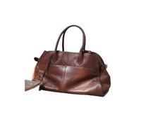 IRGVJIFR Sac Fourre Tout Sac fourre-tout en cuir de grande capacité for femme, porte-documents rétro vintage vache, sac à main bandoulière(Burnt sugar color)