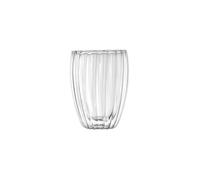 IRGVJIFR Verre Cristaline Tasse à café Double paroi en verre ondulé de 250/350/450ml, tasse petit déjeuner, thé, jus lait, bière, d'eau, verres boissons Pour boire(350ML)