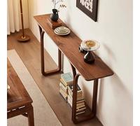 IRHIGBGX Console d'Entrée Moderne en Bois Massif - Table de Canapé Étroite et Longue Style Ferme - Buffet de Couloir avec Base en Y pour Salon et Foyer - Design Gain de Place