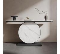 IRHIGBGX Table Console en marbre, Table de Couloir, Tables canapé étroites Modernes avec Plateau et Base métal, Longues d'appoint derrière Le for Chambre à Coucher, Bureau, Salon