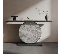IRHIGBGX Table Console en marbre, Table de Couloir, Tables canapé étroites Modernes avec Plateau et Base métal, Longues d'appoint derrière Le for Chambre à Coucher, Bureau, Salon