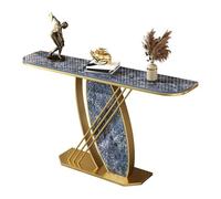 IRHIGBGX Table Console Moderne avec Base en métal, Dessus en marbre, canapé d'entrée Long et étroit, Table Longue décorative for Salon, Hall d'entrée, Chambre à Coucher